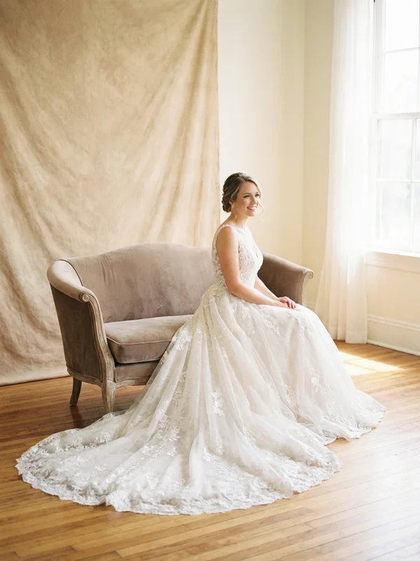 Cathedral Train Wedding Dresses - 1