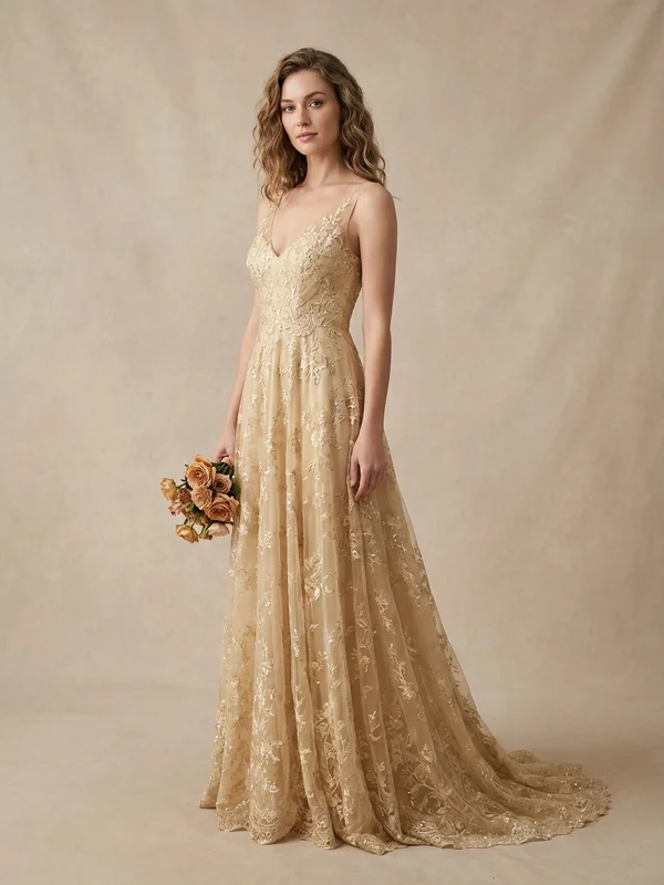 Gold Wedding Dresses - 1