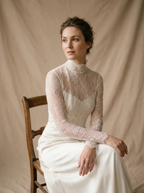 High Neck Wedding Dresses - 1